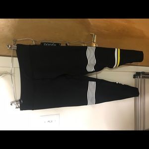 Lilybod x SoulCycle Yellow Detail Legging BLACK